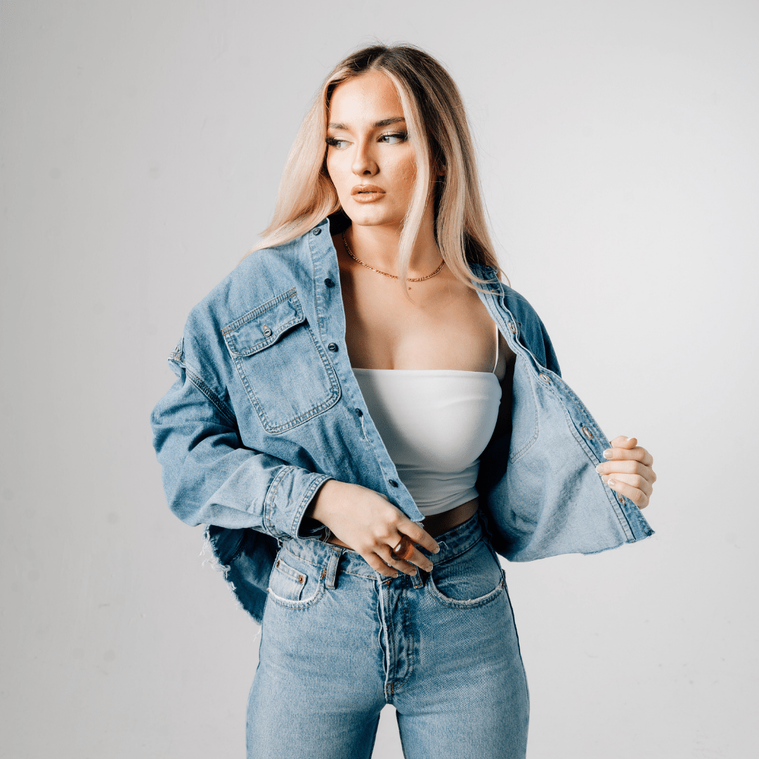Crop Denim Jacket - Annason