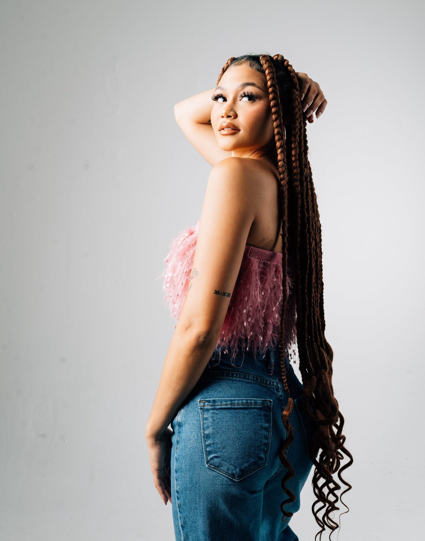 Saggy Tube Crop Top - Pink - Annason